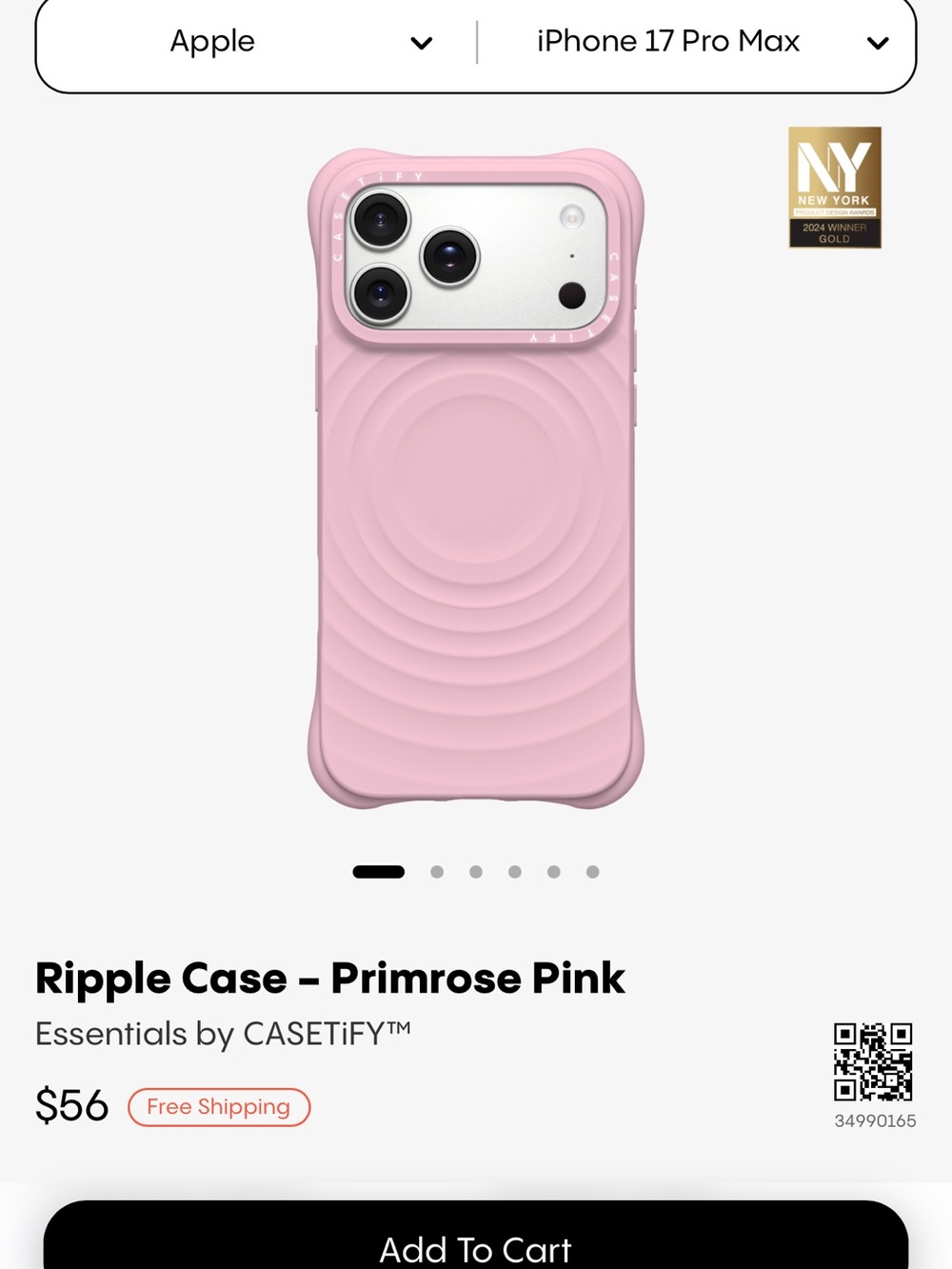 Casetify Ripple Case—IPhone 17 pro max Primrose pink - Picture 3 of 3